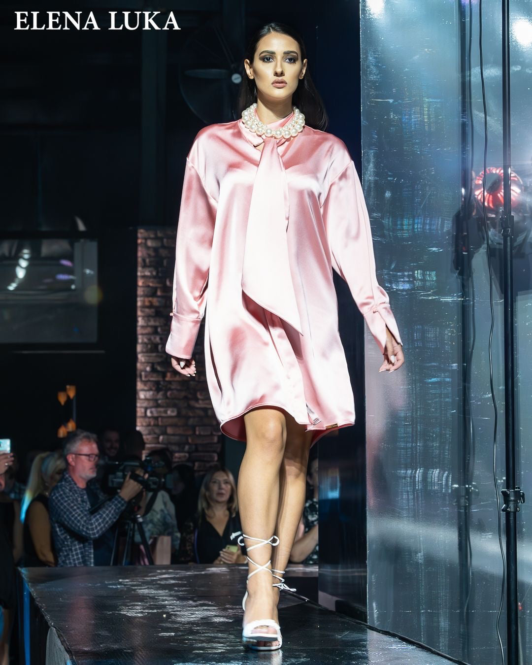 Satin Shirt Dress