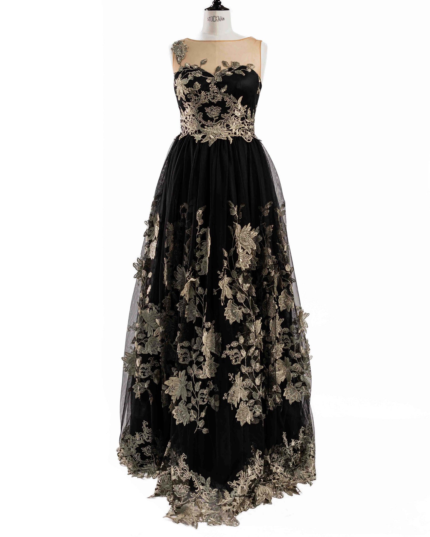 Black and gold dress