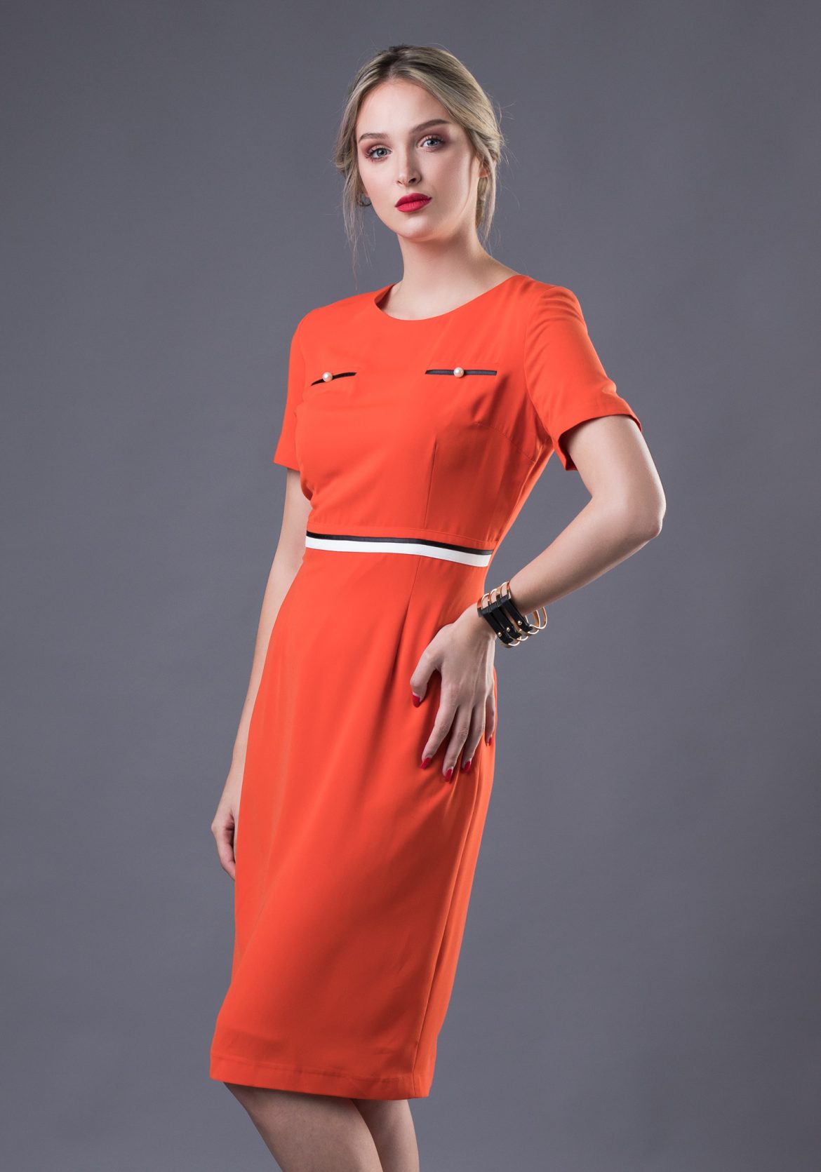 ORANGE DRESS IS A MUST HAVE THIS FALL