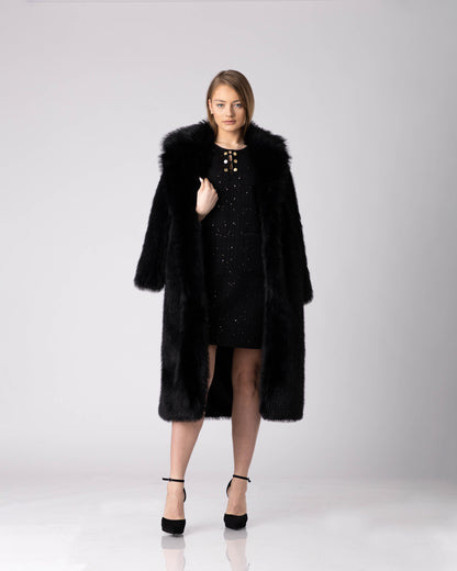 Noir Faux Fur Coat