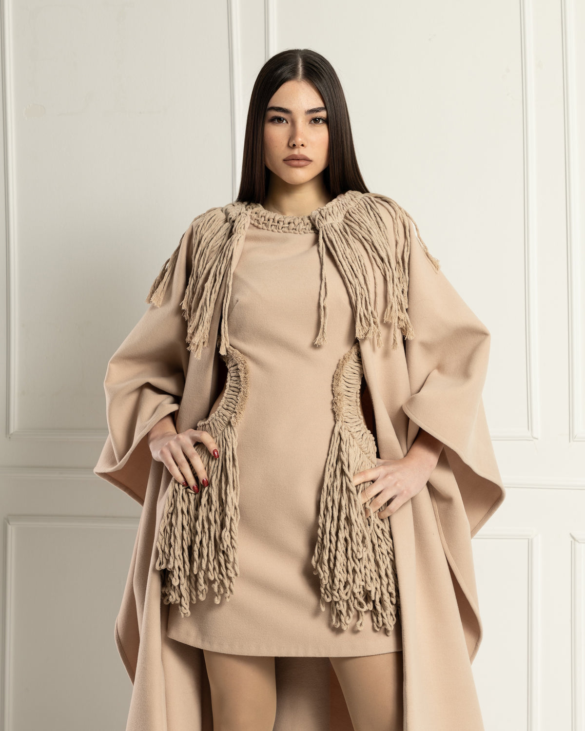 Chic Handcrafted Fringe Cape