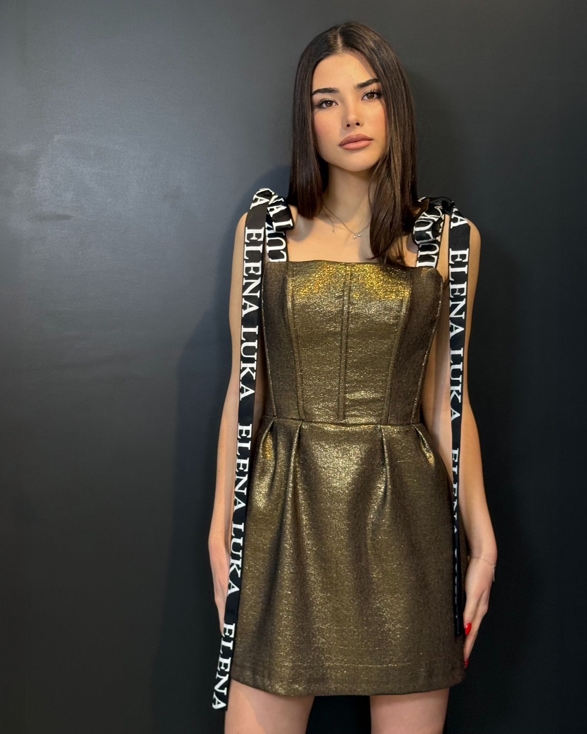 Golden Statement Mini Dress