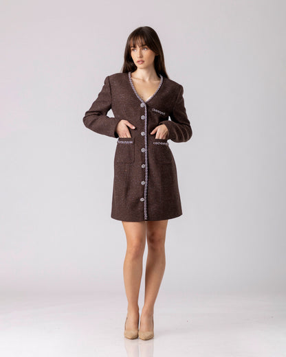 Velrion Tweed Mini Dress