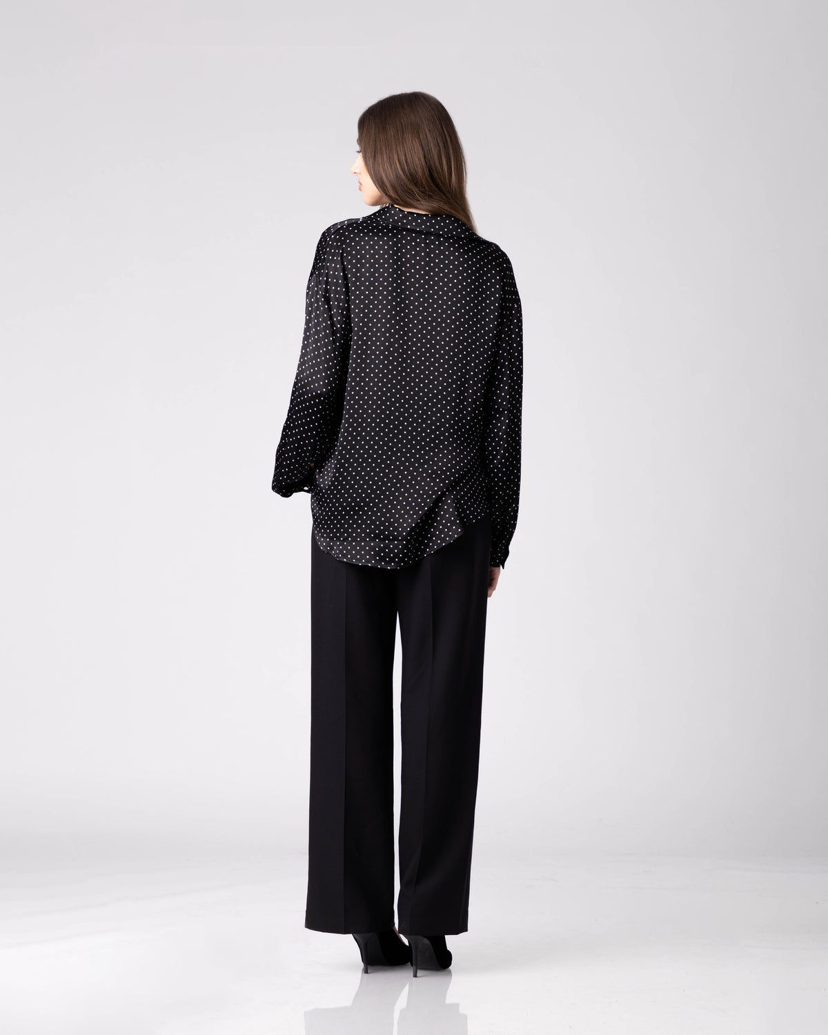Dotyra Polka Wrap Shirt
