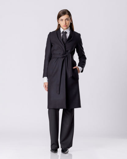 Noir Command Wrap Coat