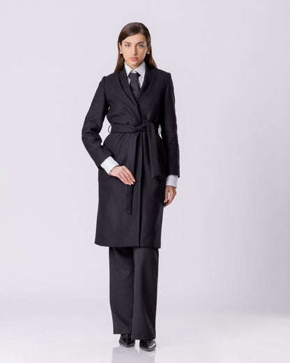 Noir Command Wrap Coat