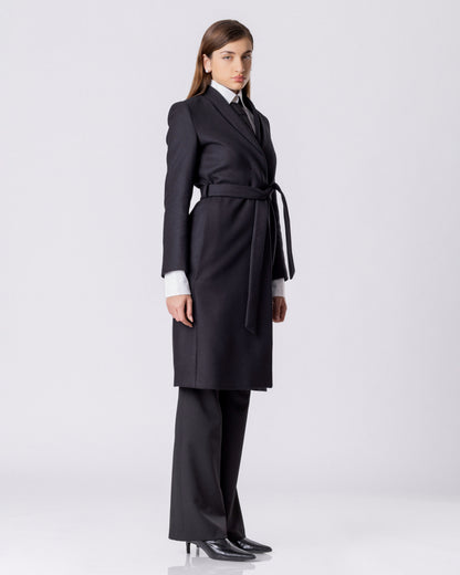 Noir Command Wrap Coat