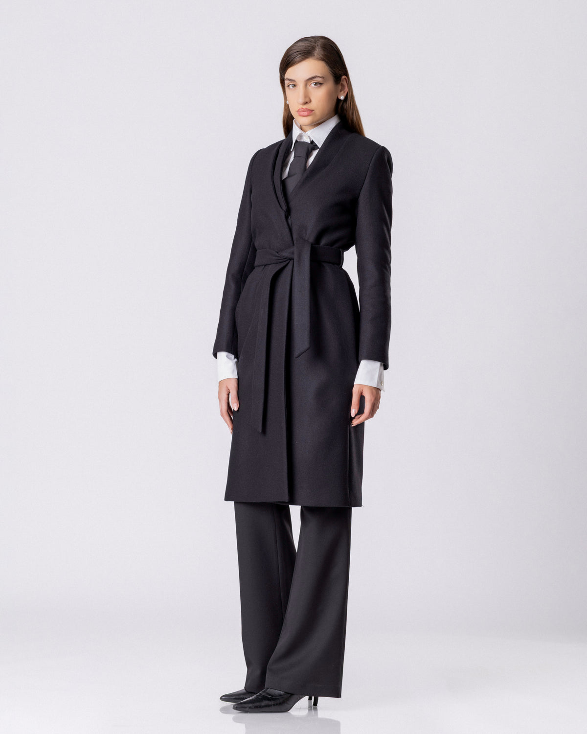 Noir Command Wrap Coat