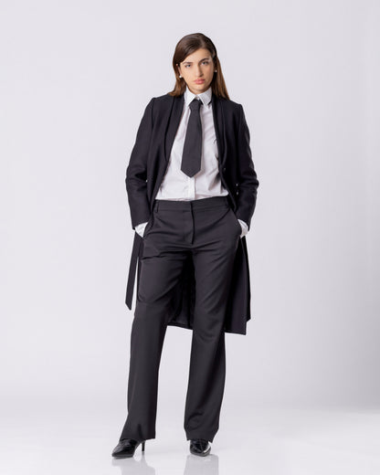 Noir Command Wrap Coat
