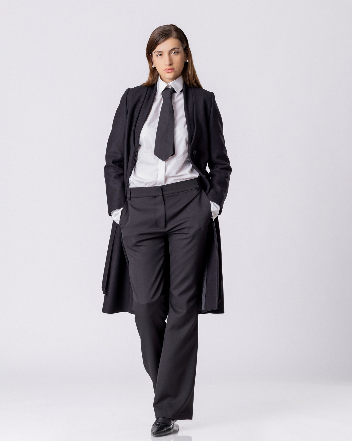 Noir Command Wrap Coat