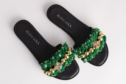 EMERALD GREEN Slippers