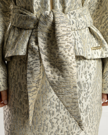 Gilded Grace Brocade Blazer