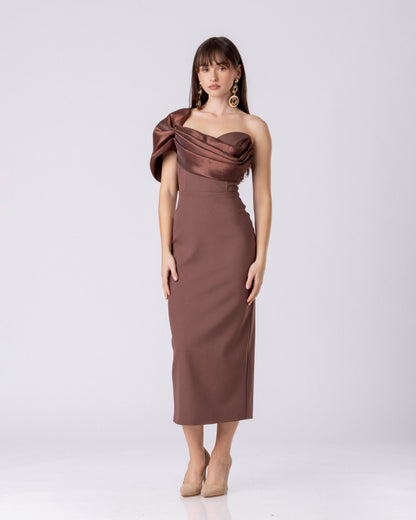 Bronze Sculpted Elegance Midi