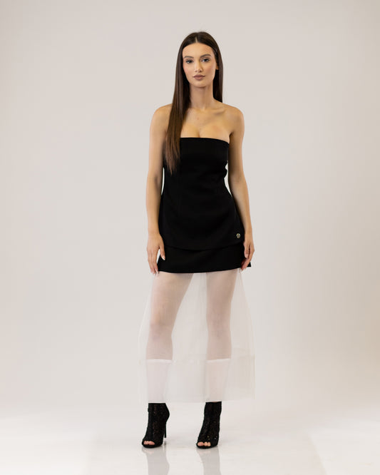Obsidian Veil Corset & Skirt Set