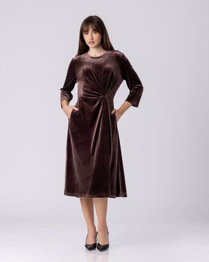 Velvet Orbit Midi Dress