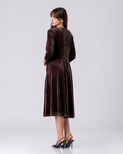 Velvet Orbit Midi Dress
