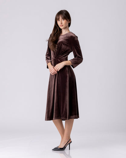 Velvet Orbit Midi Dress