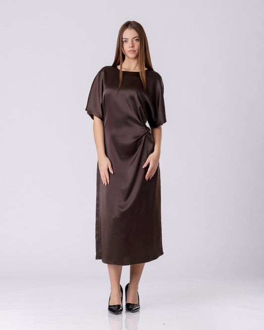 Satin Ease Midi Dress