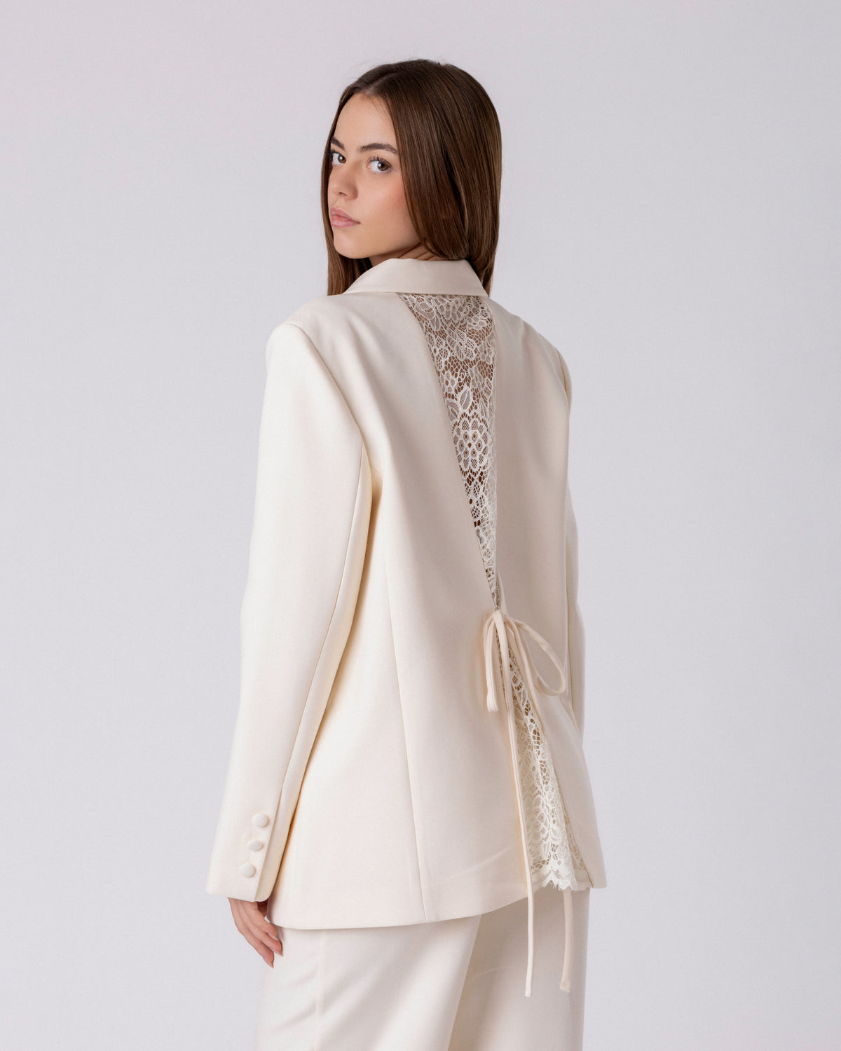 The Ivory Lace-Back Power Ensemble