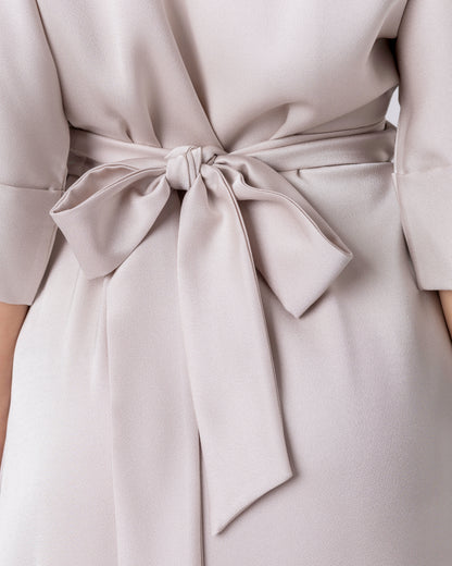 The Satin Ease Wrap Dress