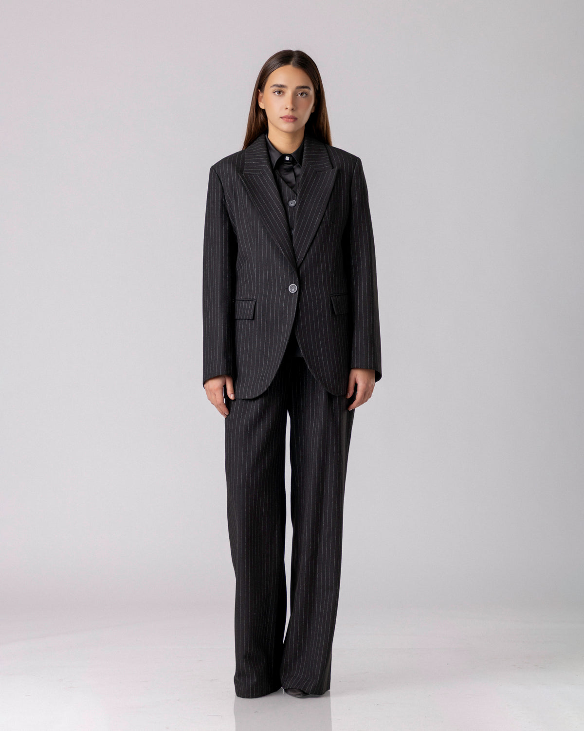 Virenth Pinstripe Tailored Blazer
