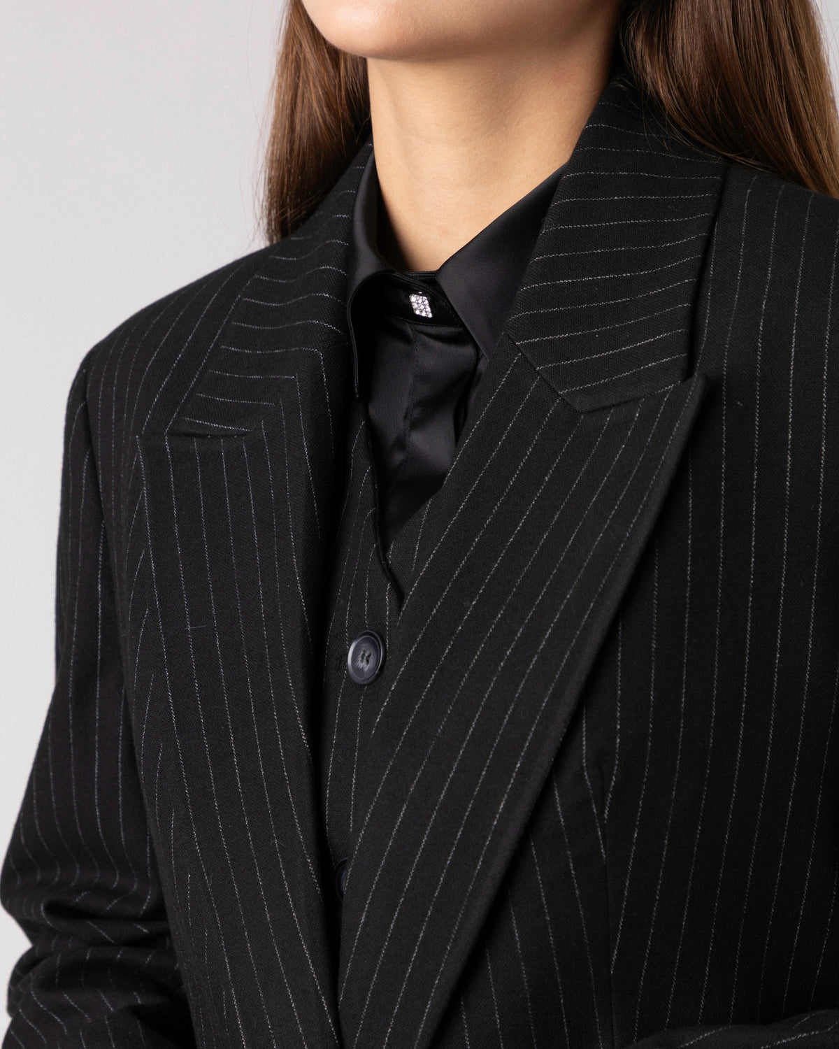 Virenth Pinstripe Tailored Blazer