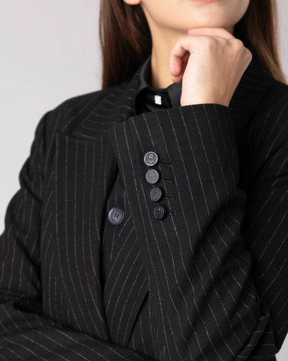 Virenth Pinstripe Tailored Blazer