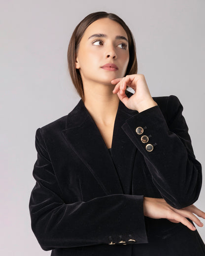 Karvyn Velvet Tailored Blazer