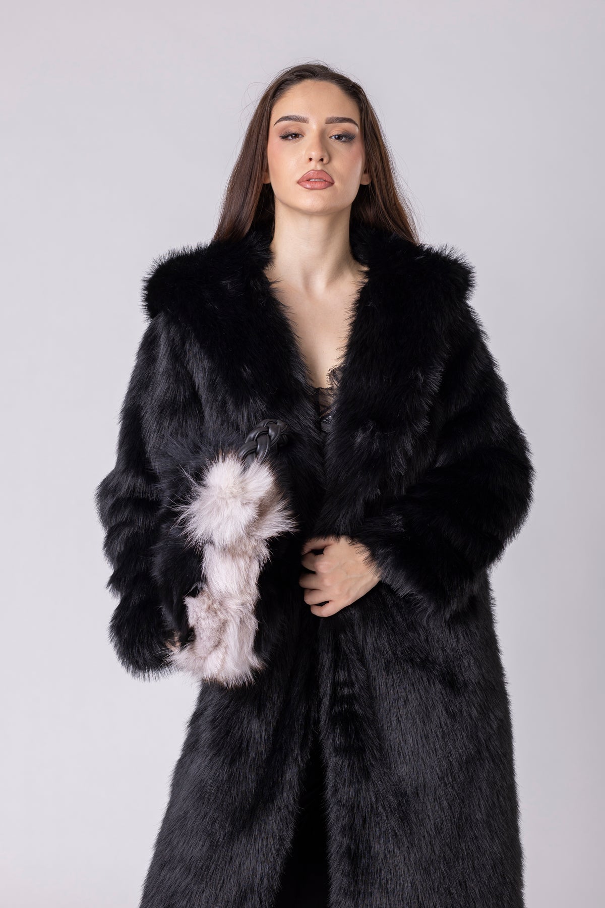 Noirelle Faux Fur Coat
