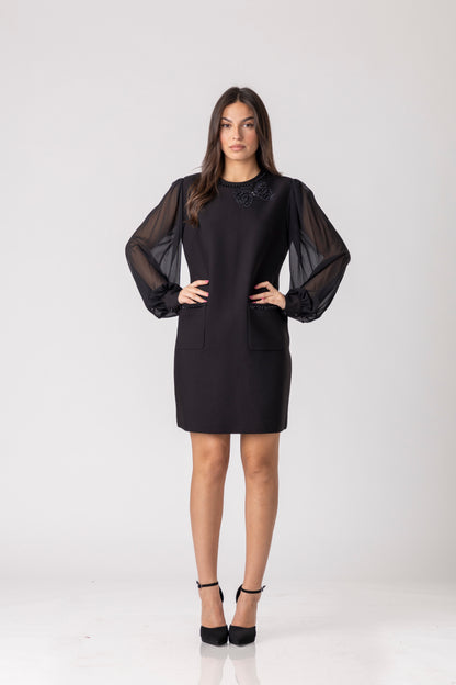 Norell Black Mini Dress