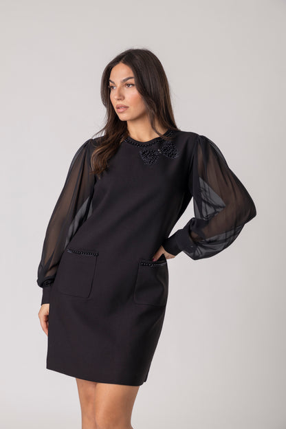Norell Black Mini Dress