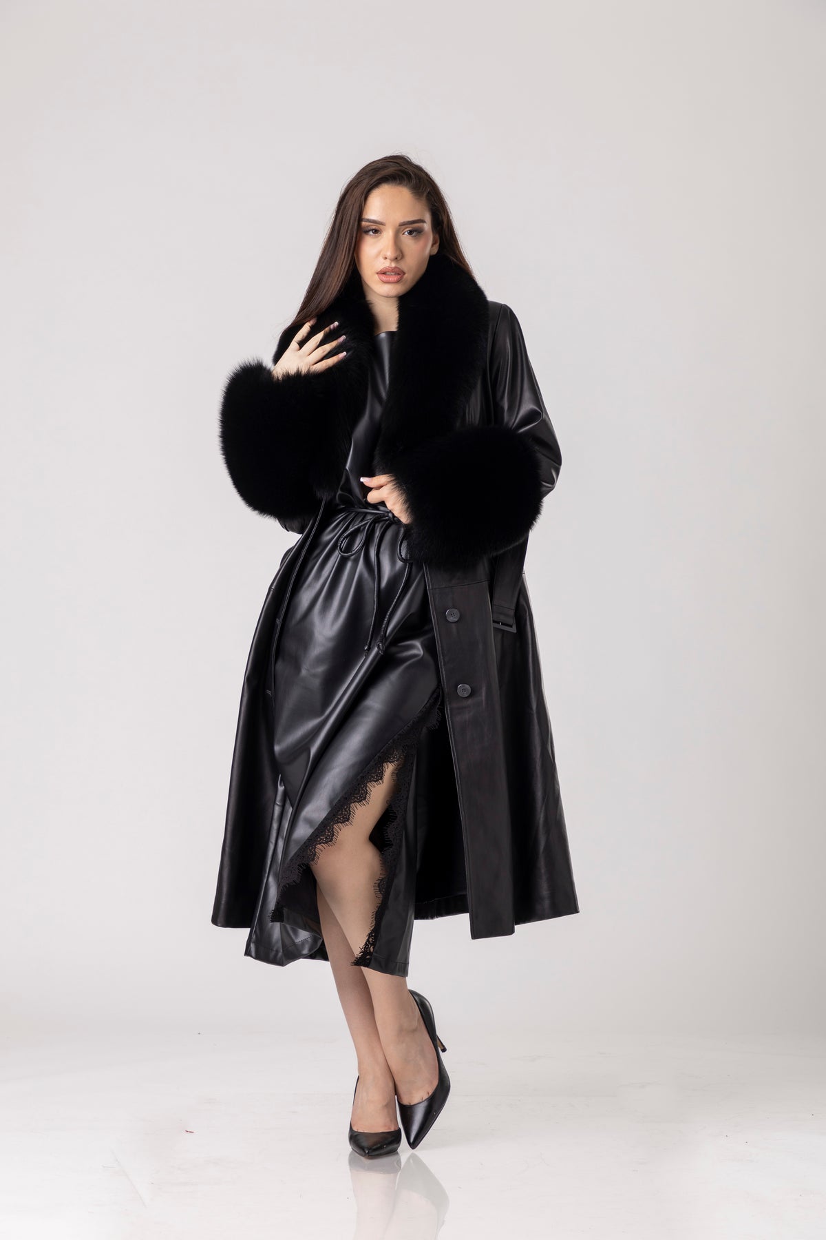 Oxira Leather Coat