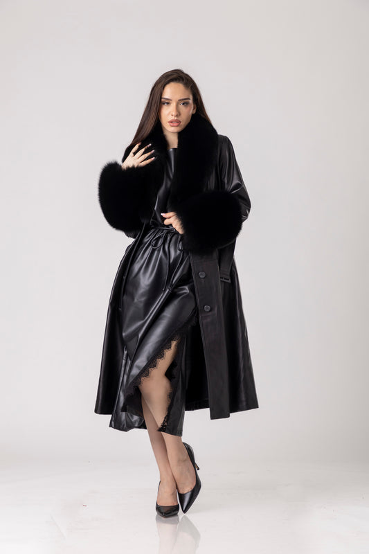 Oxira Leather Coat