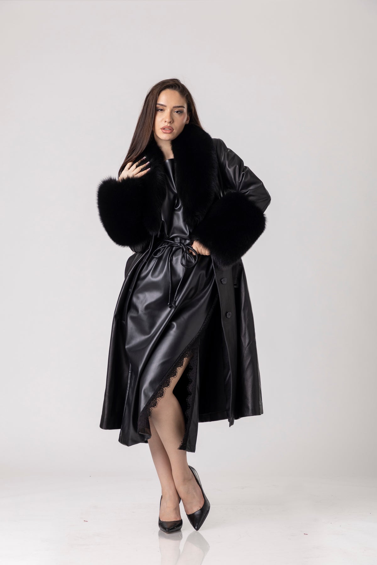 Oxira Leather Coat
