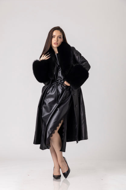 Oxira Leather Coat