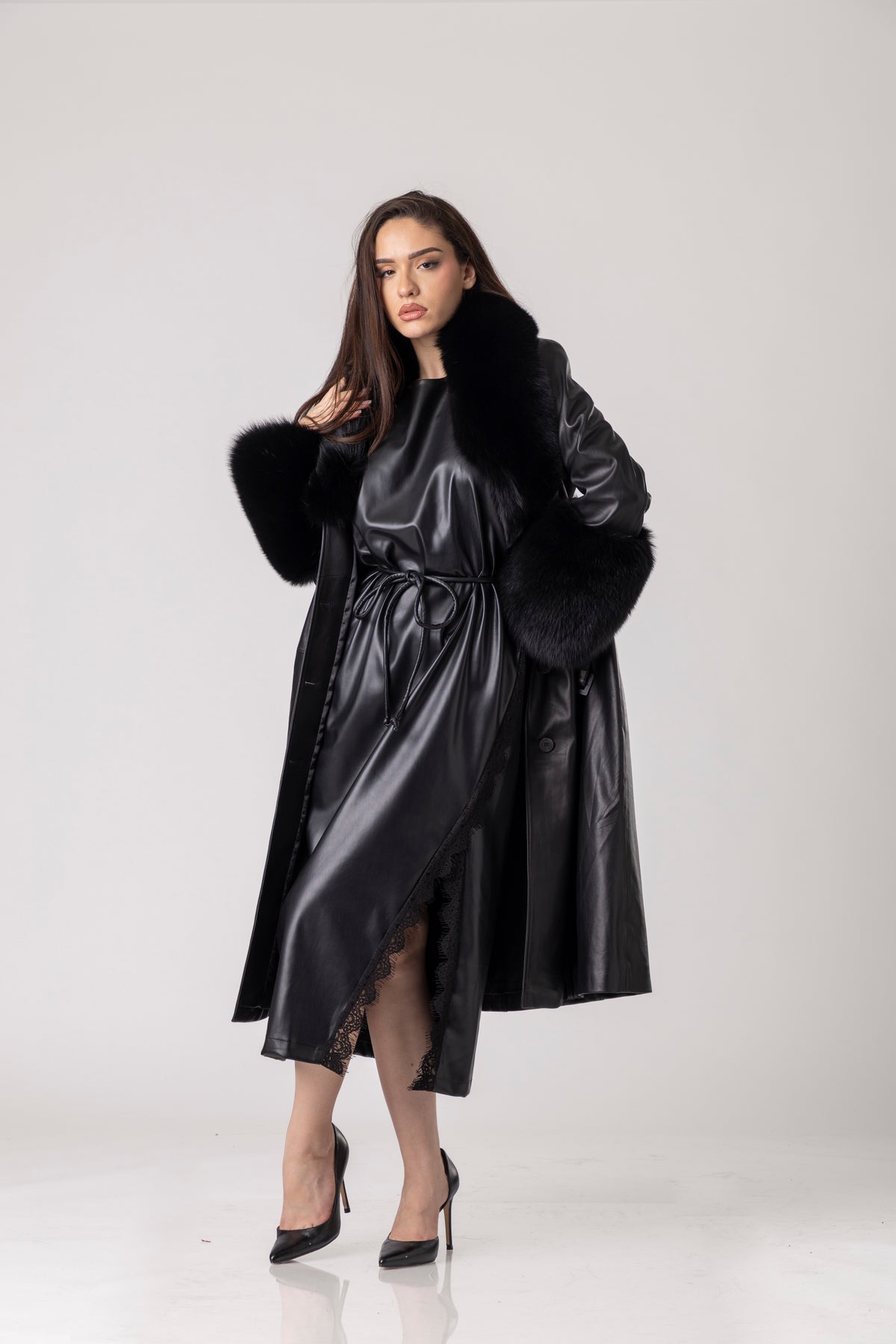 Oxira Leather Coat