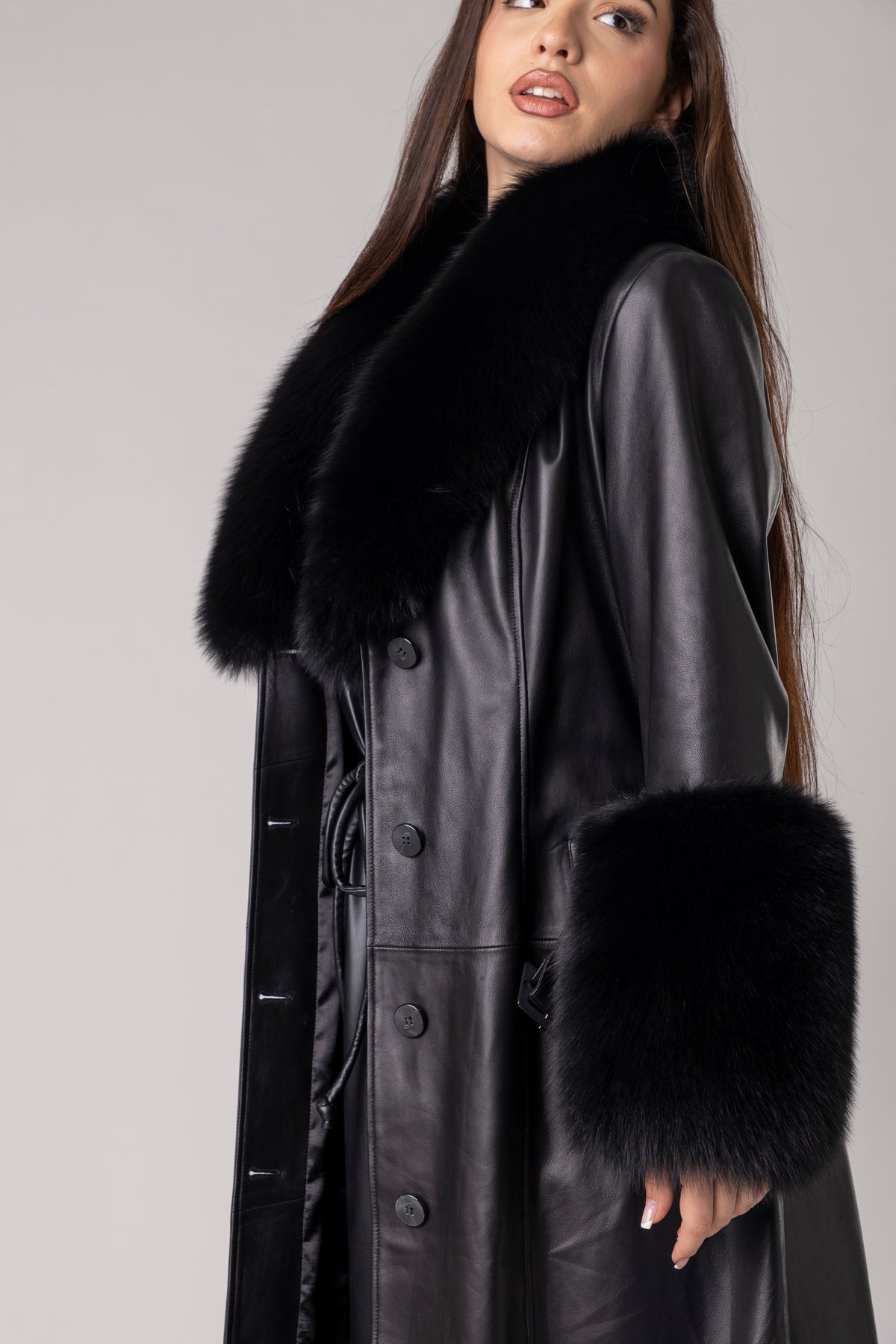 Oxira Leather Coat