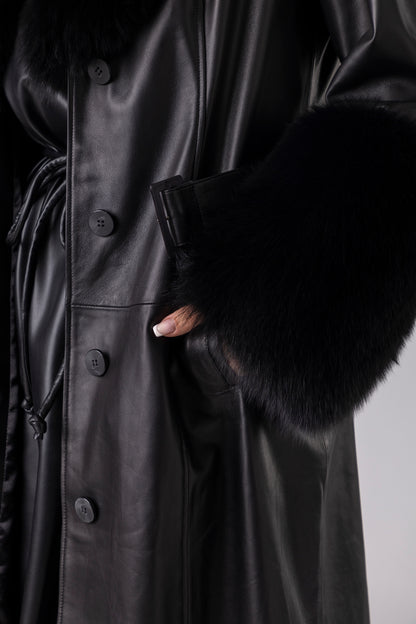 Oxira Leather Coat