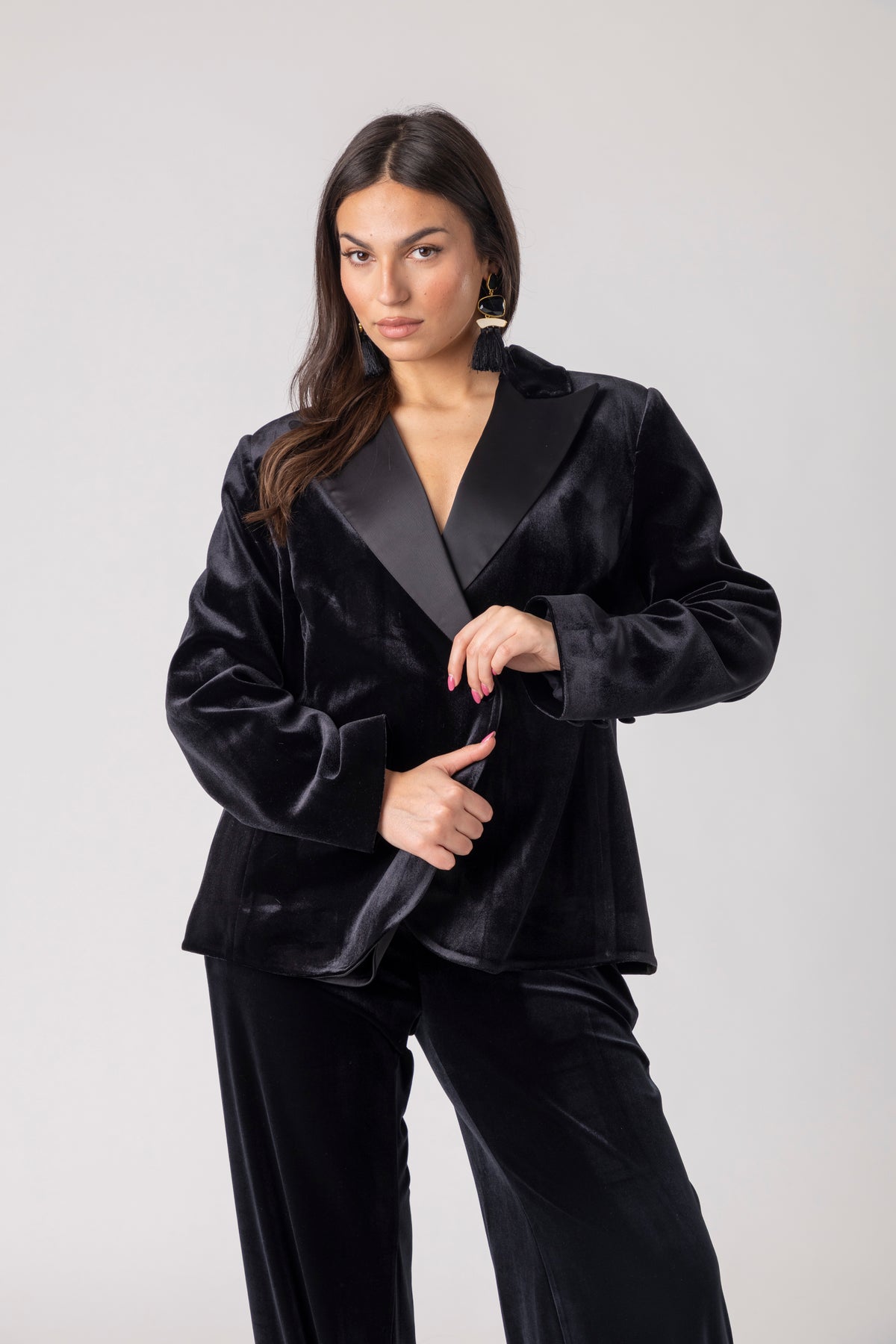 Velour Flow Blazer