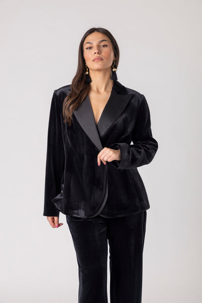 Velour Flow Blazer