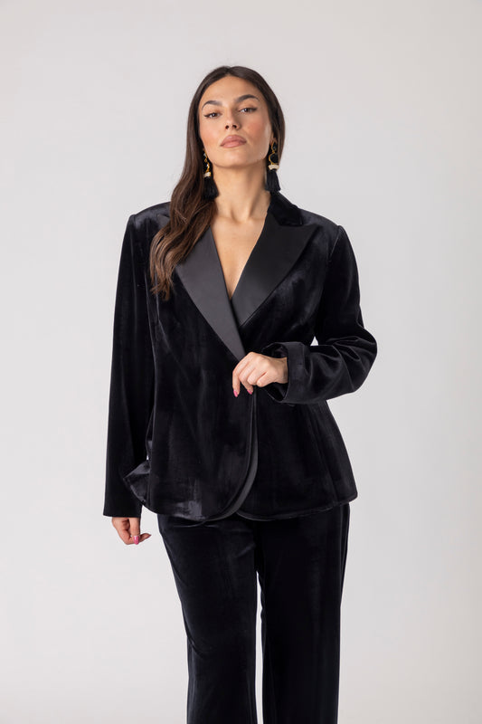 Velour Flow Blazer