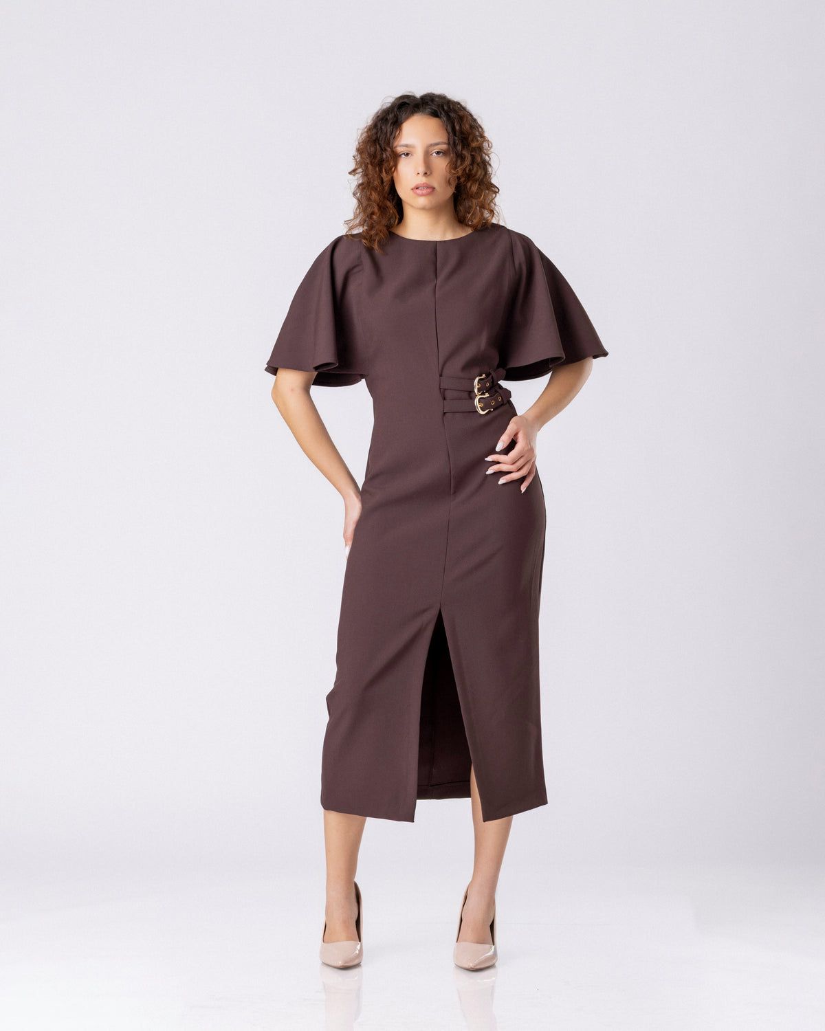 The Sovereign Belted Midi Dress