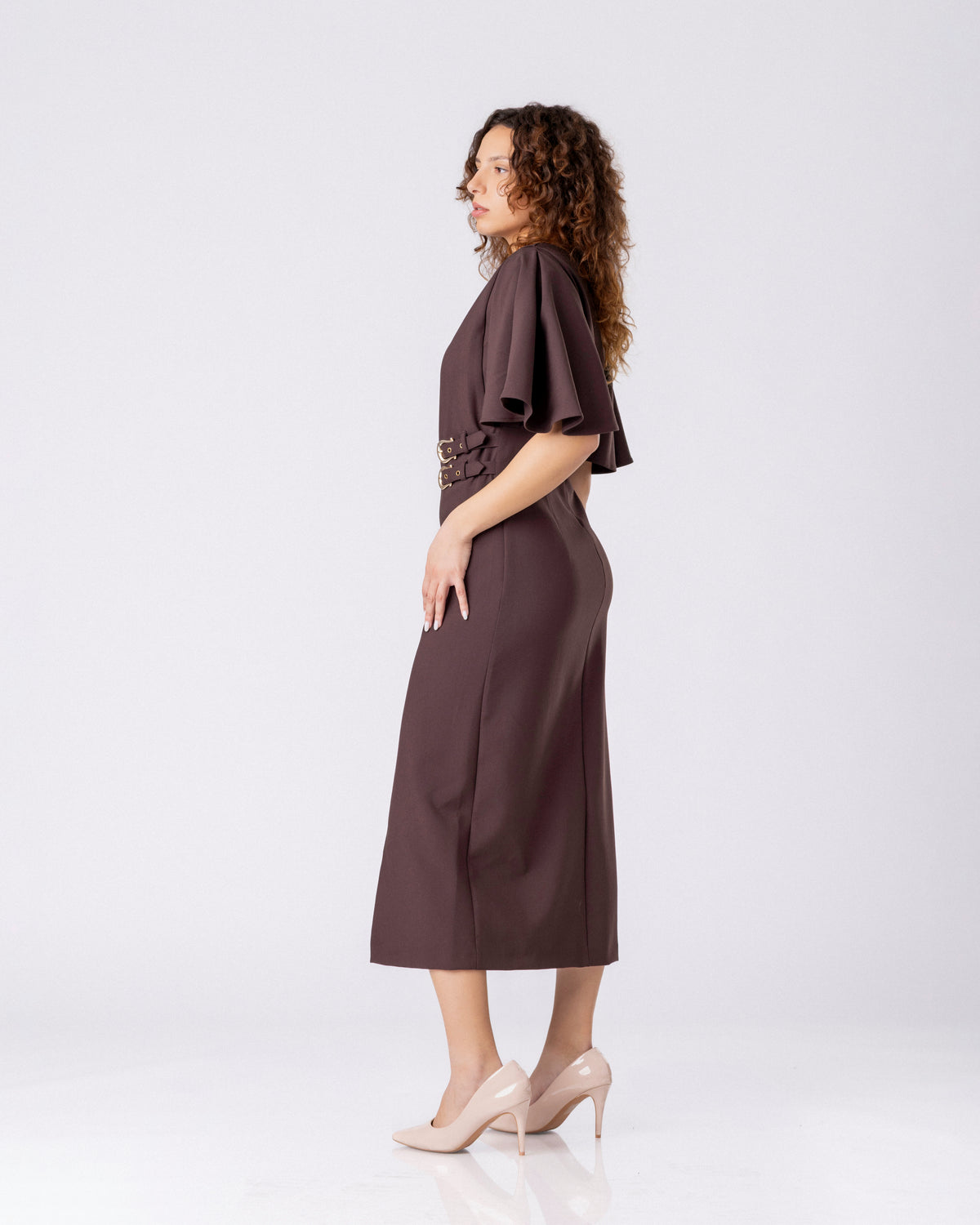 The Sovereign Belted Midi Dress
