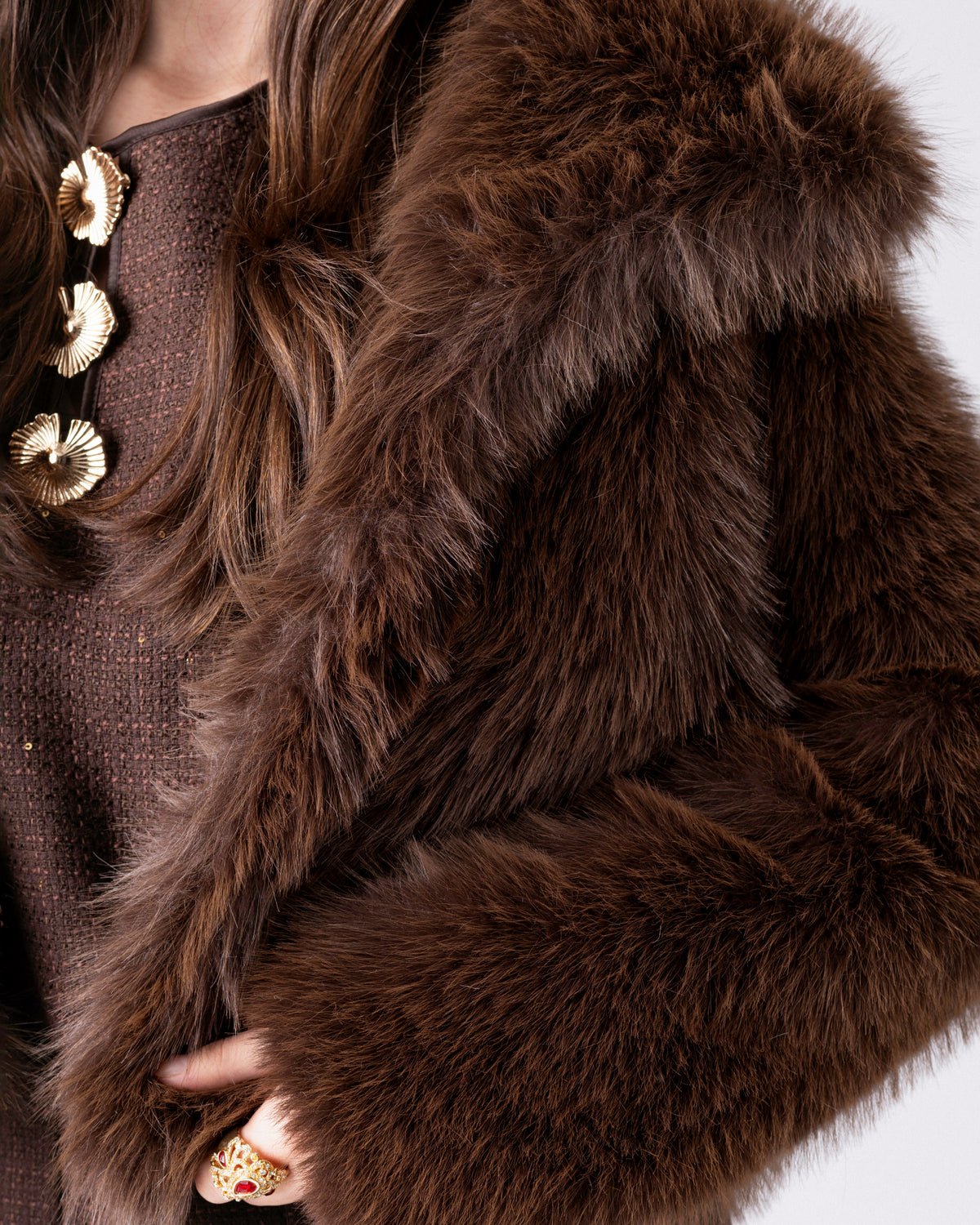 Short Winter Mocha Luxe Coat
