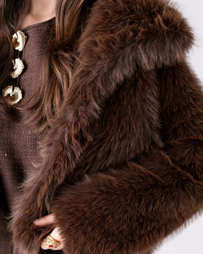 Short Winter Mocha Luxe Coat