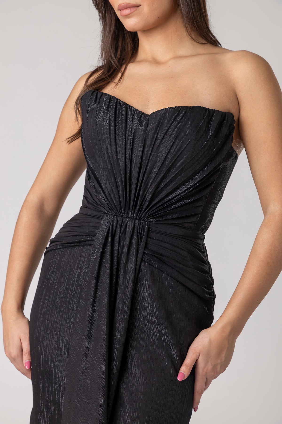 Calixa Draped Evening Gown