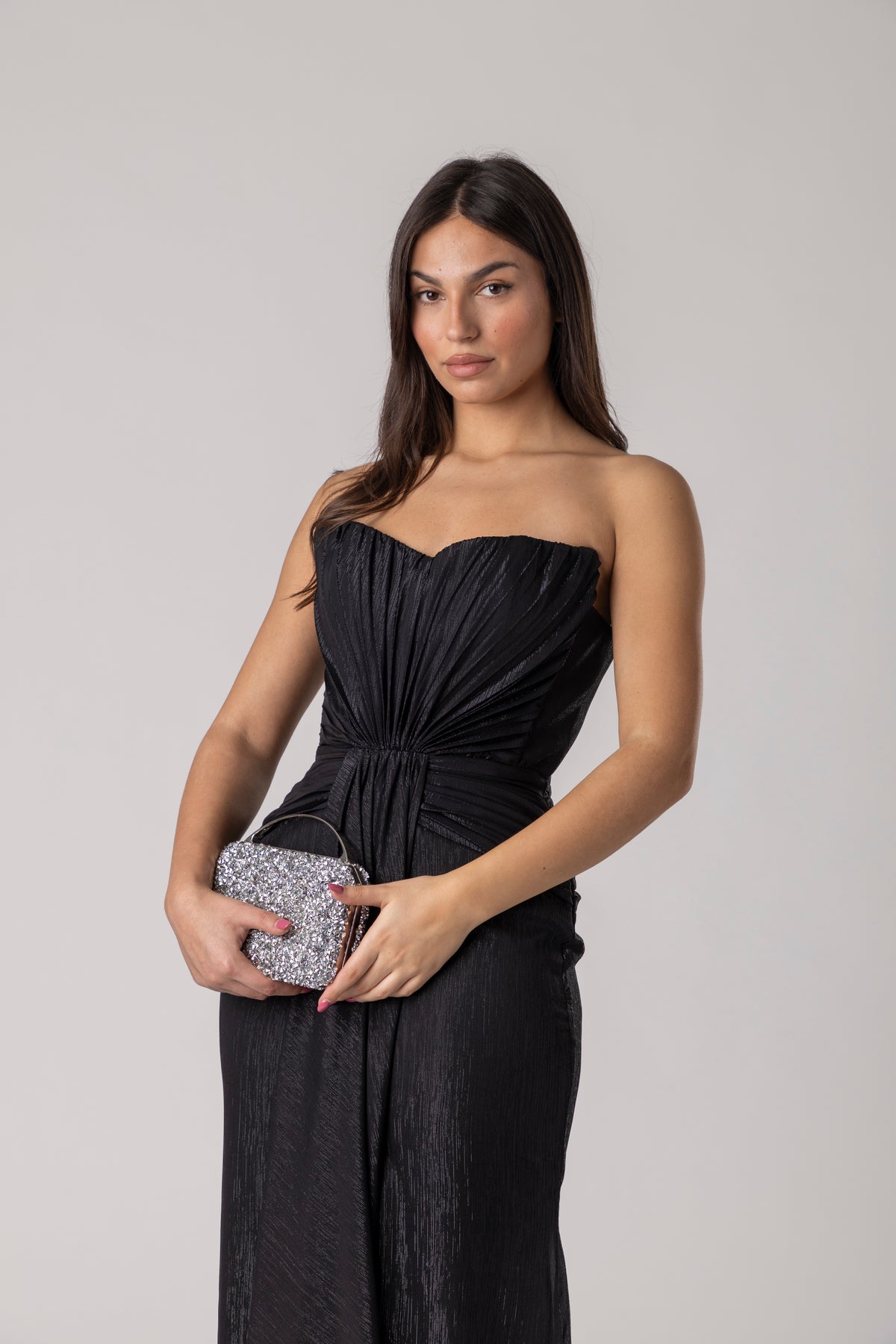 Calixa Draped Evening Gown