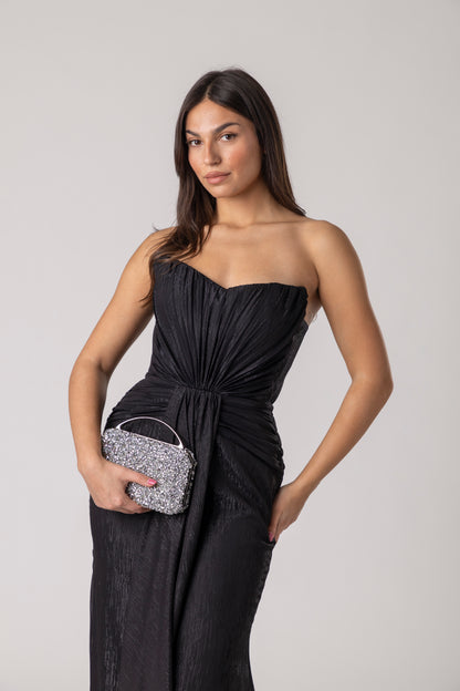 Calixa Draped Evening Gown