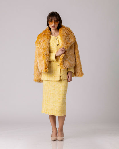 Golden Statement Fur Jacket