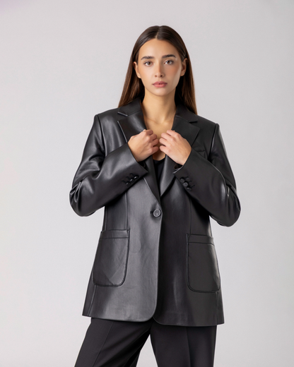 Obsidian Form Blazer - Violet